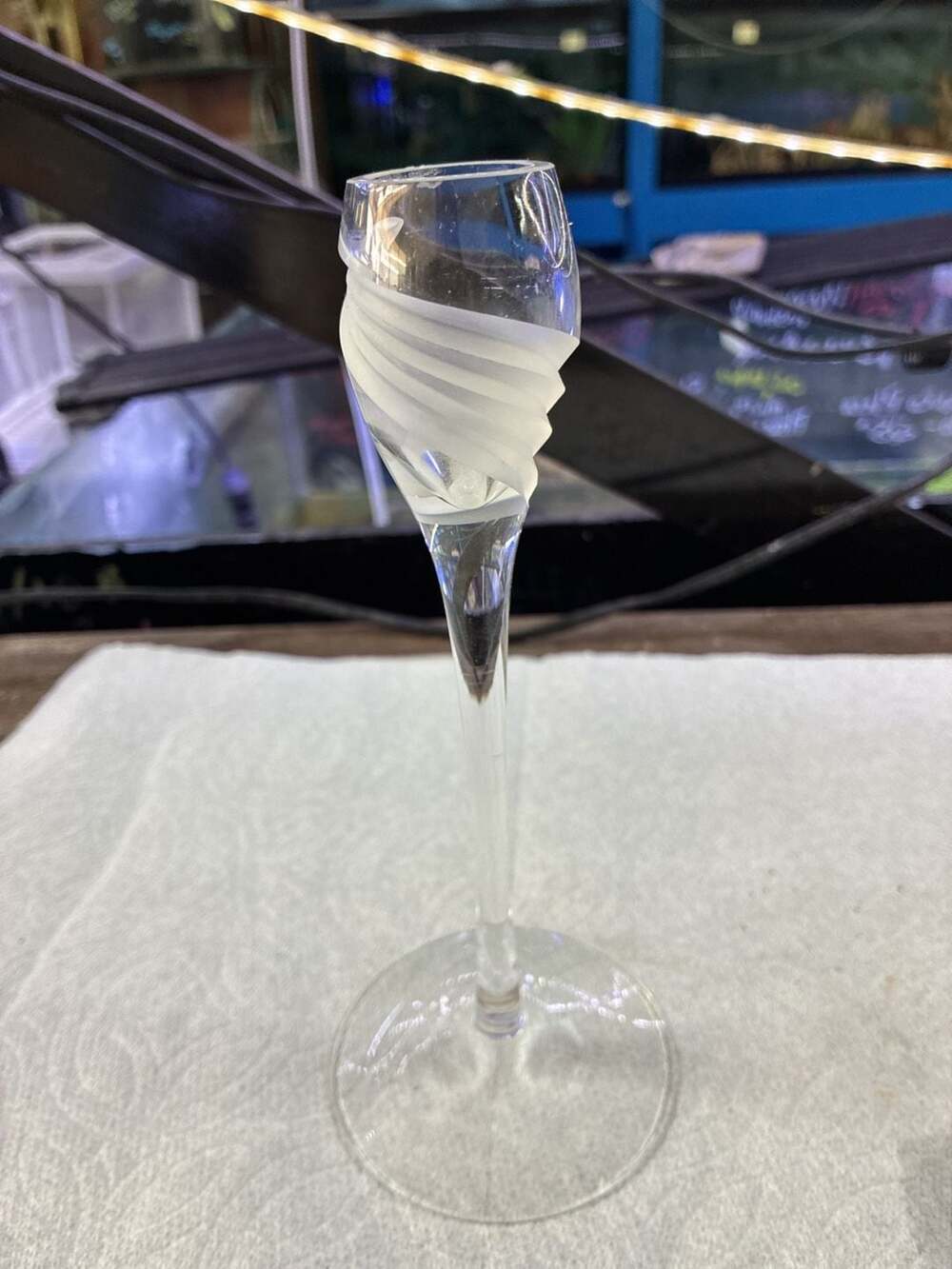 Lenox Windswept Clear Crystal 7" Single Light Candlestick